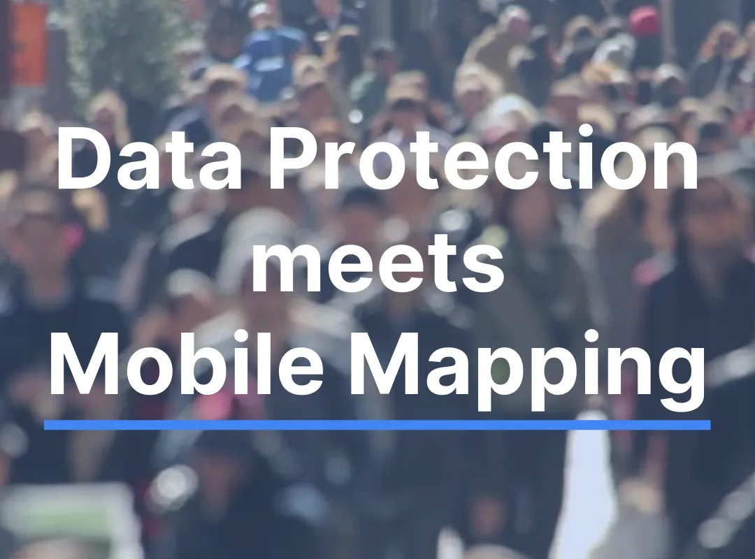 Webinar promotional graphic: Data protection meets mobile mapping